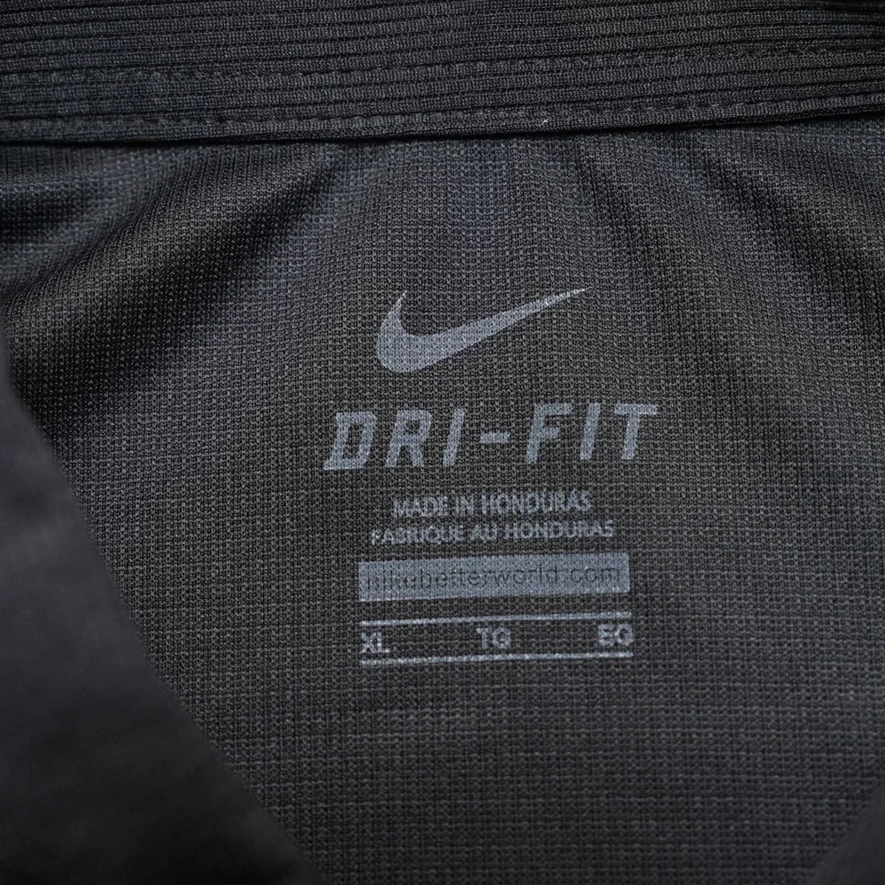 Nike Dri-FIT Mens XL Black Polo Pacific‎ Football Embroidered Athletic Shirt